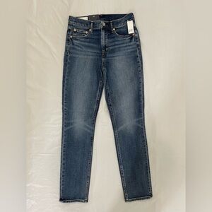 Gap vintage slim mid rise jeans, medium blue, size 27 Tall